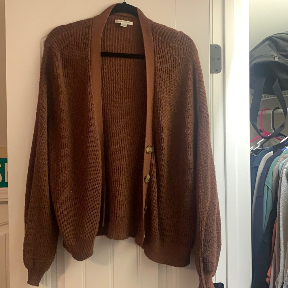 American Eagle cardigan. size xl. burgundy color